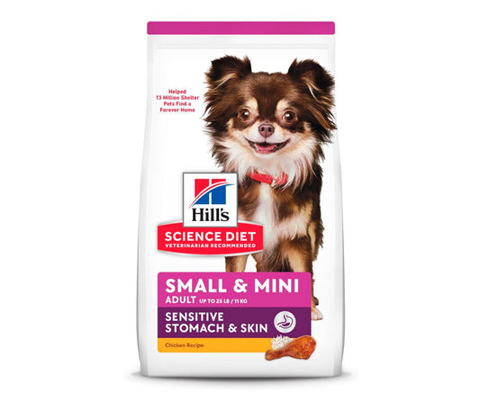 Hill's Science Diet Small & Mini Alimento Seco Salud Digestiva y Dermatológica para Perro Raza Pequeña y Mini, 6.8 kg