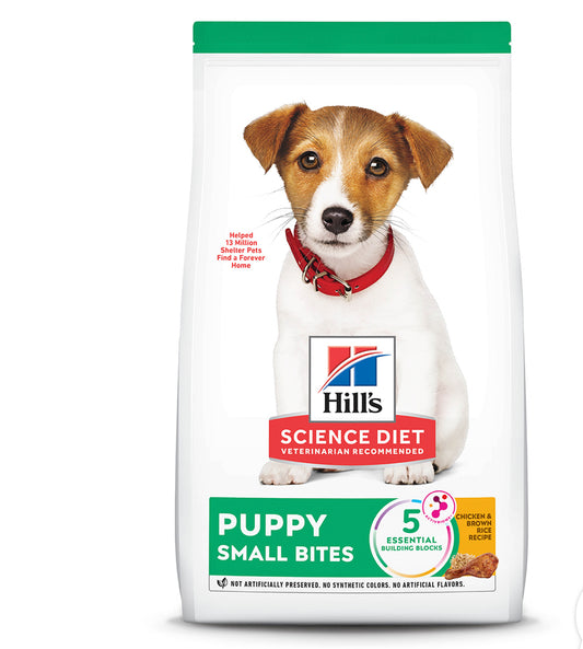 Hill's Science Diet Puppy Small Bites Alimento Seco para Cachorro Raza Pequeña Receta Pollo, 5.6 kg