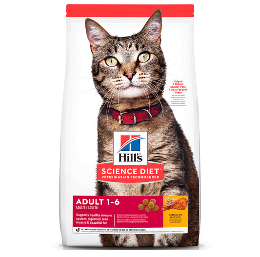 Hill's Science Diet Alimento Seco para Gato Adulto Receta Pollo, 7.3 kg