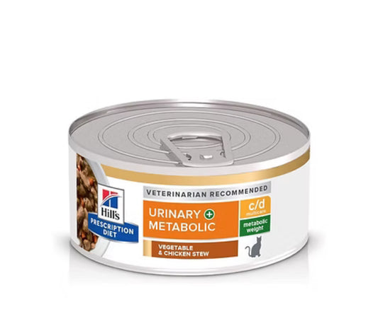 Hill's Prescription Diet c/d + Metabolic Alimento Húmedo Cuidado Urinario y Cuidado Metabólico para Gato Adulto, 82g