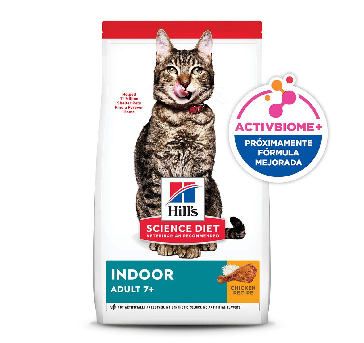Hill's Science Diet 7+ Indoor Alimento Seco para Gato Senior de Interior Receta Pollo, 3.1 kg