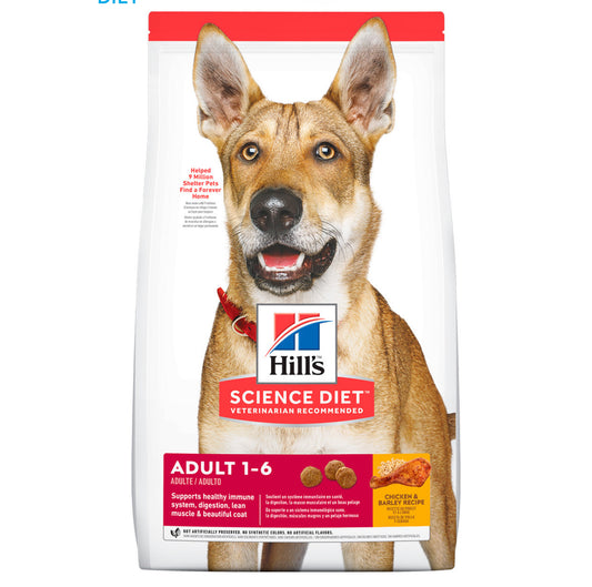 Hill's Science Diet Alimento Seco para Perro Adulto Raza Mediana Receta Pollo, 15 kg