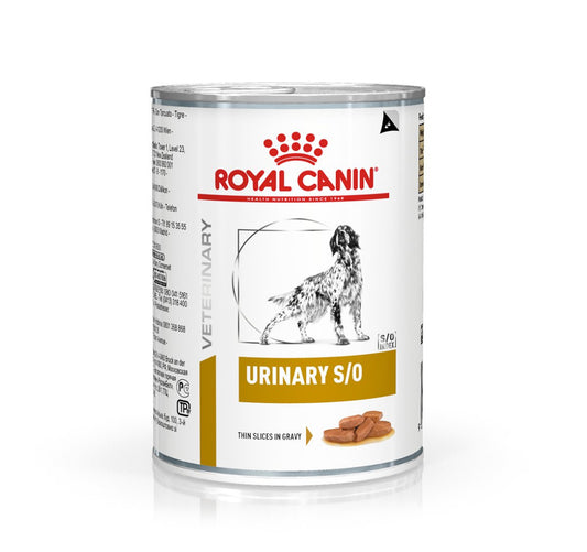 Royal Canin Veterinary Diet Alimento Húmedo para Tracto Urinario (Urinary S/O) Calorías Moderadas para Perro Adulto, 368 g