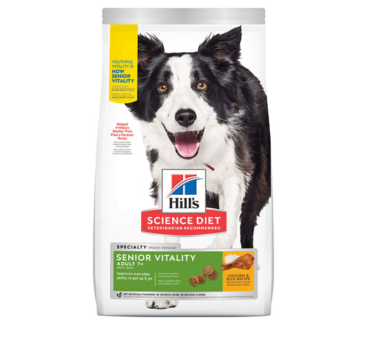 Hill's Science Diet 7+ Vitality Alimento Seco para Perro Senior Raza Mediana, 5.6 kg