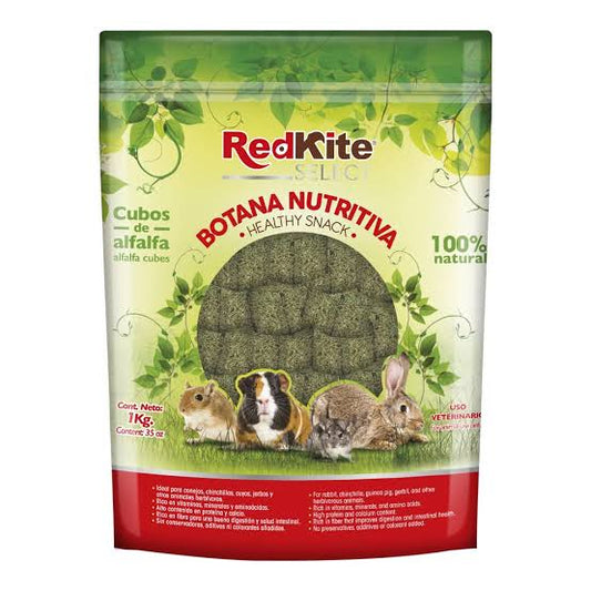Cubos de alfalfa RedKite Botana Nutritiva para pequeñas especies