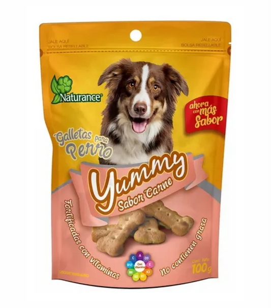 Yummy sabor Carne, Galletas para perro, 100gr Naturance