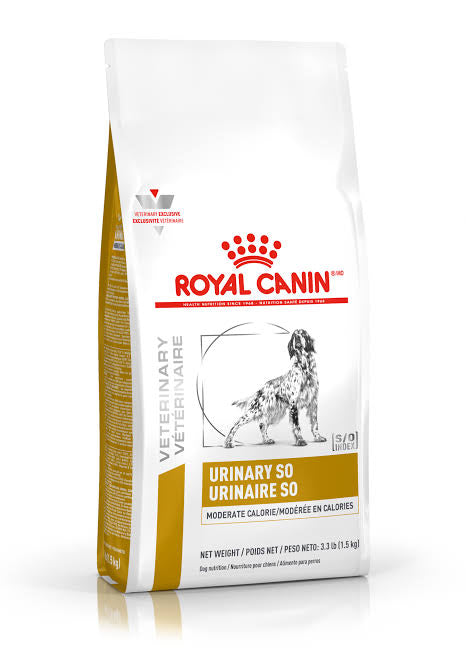Royal Canin Veterinary Diet Alimento Seco para Tracto Urinario (Urinary S/O) Moderate Calories para Perro Adulto, 3.5kg